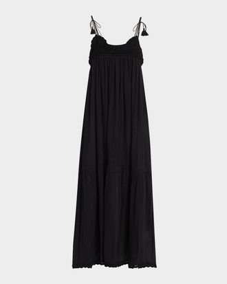 Ulla Johnson Linnea Crochet-Trim Midi Sun Dress Coverup