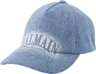 Balmain Emb Logo Hat - Heren - Petten - Blauw - ONE Size - Katoen - Accessoires