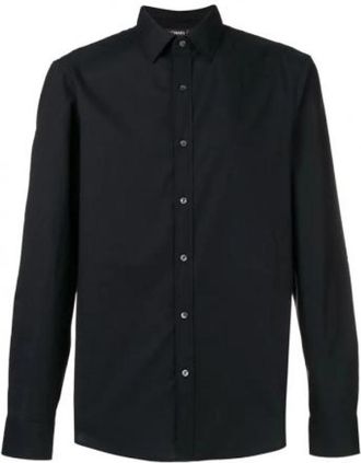Michael Kors Modern Fit Katoenen Stretch Overhemd - Heren - Casual Overhemden - Zwart - XL - Katoen - Overhemden