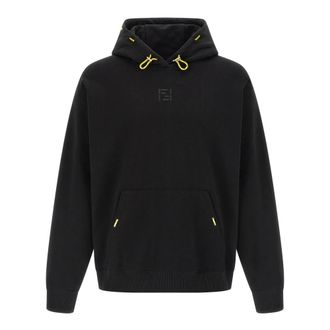 Fendi Hoodies, male, Black, Size: XL Cotton Sweatshirt