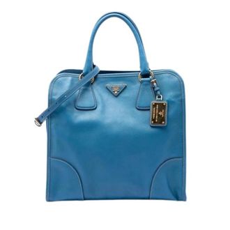 Prada Pre-owned Handbags, female, Blue, Size: ONE SIZE Pre-owned Vintage Satchel