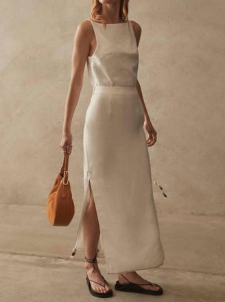 SANCIA Talulah Maxi Skirt In White Haven