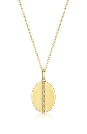 Lafonn Cowrie Simulated Diamond Shell Pendant Necklace in Gold at Nordstrom, Size 20