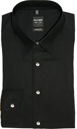 Olymp Level Five Body Fit Shirt Extra Long Sleeve Stretch White, black, 15.5