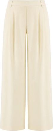 Ermanno Scervino Tailored Wide Broeken - Dames - Wijde Broeken - Beige - XS - Broeken