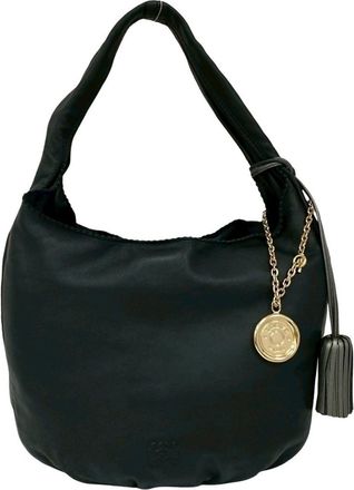 Loewe Black Leather Shoulder Bag Tote Bag (Pre-Owned)