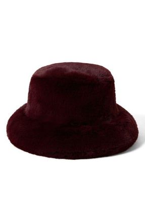 Brixton Dion Faux Fur Packable Hat in Port at Nordstrom, Size X-Small