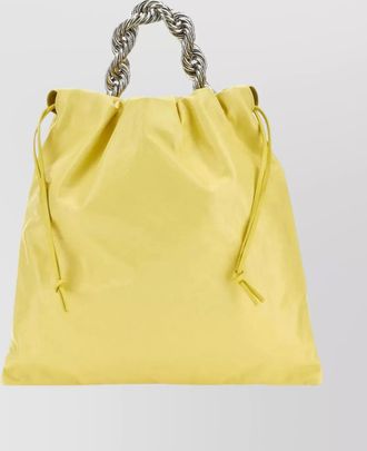 Jil Sander drawstring bucket leather bucket bag