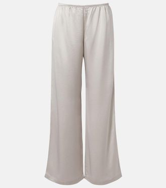 Leset Barb satin wide-leg pants