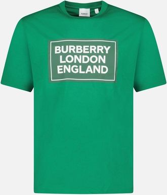 Burberry Mens Burberry London England Logo T-Shirt Green - Size: 38