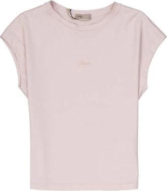 Herno Katoenen T-shirt met grafische print - Dames - T-shirts - Roze - M - Katoen - Tops