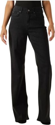 Drykorn Jeans, Dames, Zwart, W31 L34, Wol, Grijze Flared Jeans voor Vrouwen