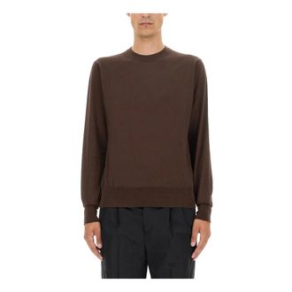 Pantaloni Torino Round-neck Knitwear, male, Brown, Size: L Crew Neck Sweater