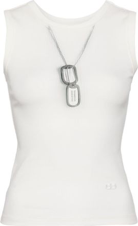Ground-Zero cotton blend tank top - women - Cotton/Spandex/Elastane - S - White