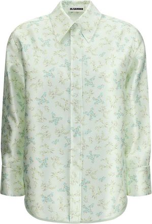 Jil Sander Silk Pattern Womens Shirt