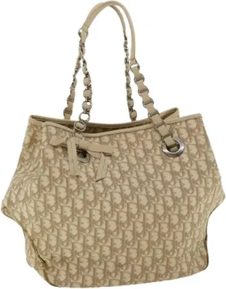 Dior Pre-owned Tote Bags, female, Beige, Size: ONE SIZE Pre-owned Vintage Tote Bag