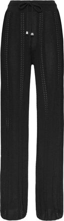 Philipp Plein knitted trousers - women - Polyester/Viscose - S - Black