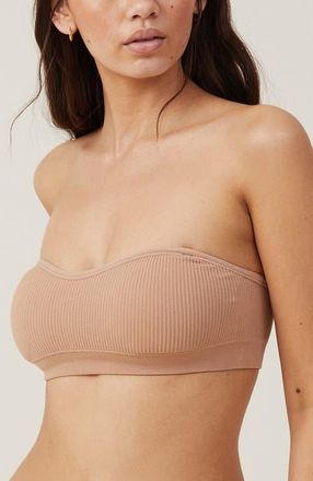 Cotton On Womens Seamless Sweetheart Padded Bandeau in Maple Sugar at Nordstrom, Size X-Small
