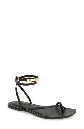 Madewell Lisbon Ankle Wrap Sandal in True Black at Nordstrom Rack, Size 10.5