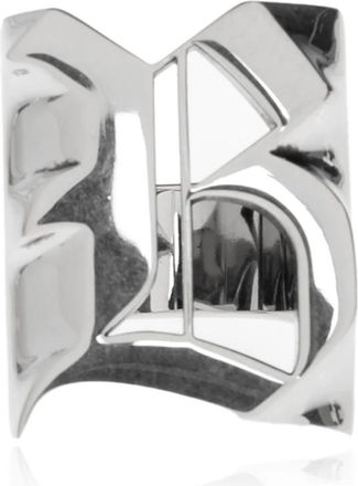Balenciaga Logo Signet Ring - Heren - Ringen - Grijs - 60 MM - Accessoires