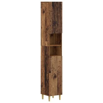 vidaXL Armario De Ba&ntilde;o Con Estante Abierto Arnhem Madera Envejecida Vidaxl
