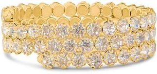 Jardin Crystal Flex Wrap Bracelet in Clear Gold at Nordstrom Rack