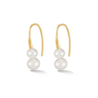 Dower & Hall Timeless White Pearl Duo Earrings