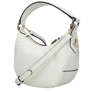 Jimmy Choo London Womens Leather Shoulder Bag Beige