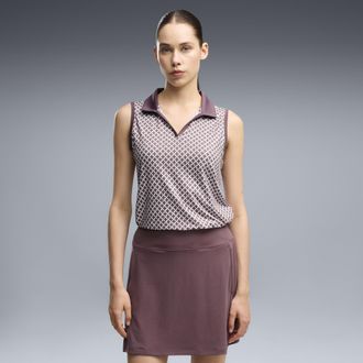 Puma Polo da golf senza maniche Club da donna, Accessori, Marrone, XXL