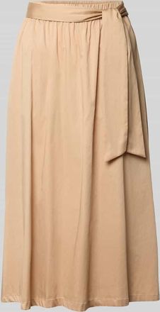 s.Oliver Black Label Midi-Rock aus Baumwoll-Mix in Beige, Gr&ouml;&szlig;e 34