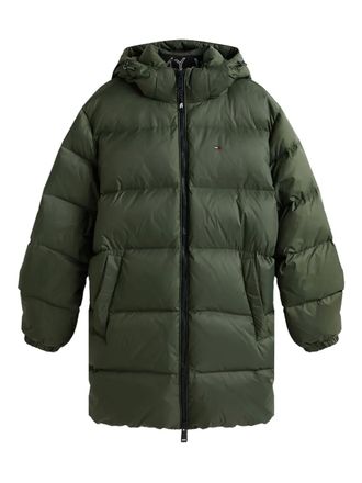 Tommy Jeans hooded down jacket - men - Nylon/Down/Polyester - S - Green