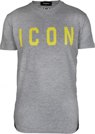 Dsquared2 Cotton - Heren - T-shirts - Grijs - S - Tops