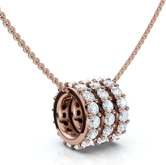 Pompeii3 1/2Ct Bernarda Diamond Pendant 14k Gold Womens Necklace Lab Grown EF/VS