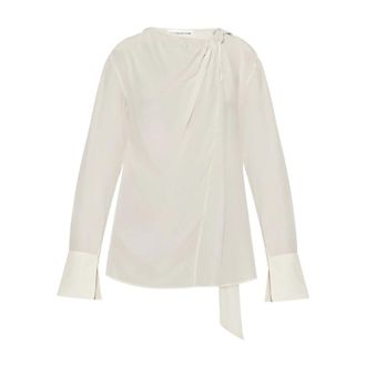 Victoria Beckham Blouses, female, White, Size: 2XS Blouse with ruffles