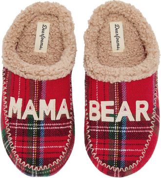 Dearfoams Mama Bear Plaid Clog Slipper at Nordstrom, Size X-Large M