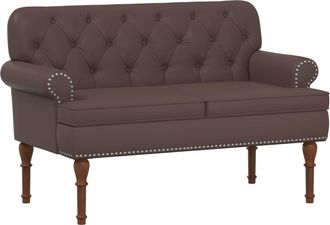 vidaXL Sof&aacute; Amoroso Con Botones Acolchados Marr&oacute;n 120 X 65 X 77 Cm Vidaxl