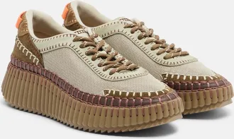 Chlo&eacute; Chlo&eacute; Zapatillas con plataforma Nama con piel y ante