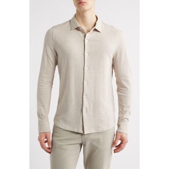 Robert Barakett Dobston Cotton Blend Button-Up Shirt in Tan at Nordstrom Rack, Size Xx-Large
