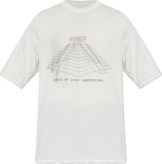 Rick Owens Jumbo SS T-Shirt - Heren - T-shirts - Grijs - L - Katoen - Tops