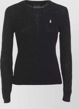 Ralph Lauren braided cable knit crew neck sweater