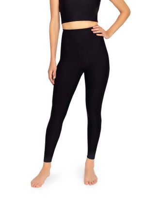 Nicole Miller High Rise Leggings In Jet Black