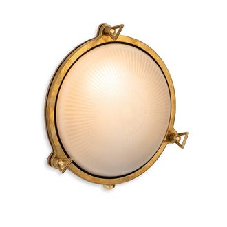 Netlighting Nautic Bulkhead Brass with Frosted Glass IP64 in Gold