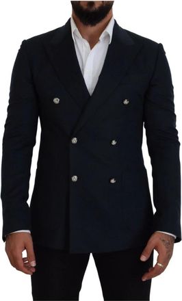 Dolce & Gabbana Blazers - Heren - Blazers - Zwart - M - Leer - Jassen