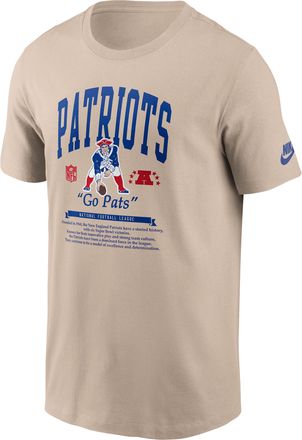 Nike New England Patriots Rewind Nike Mens NFL T-Shirt in Brown | N19905Y8KV-Y1Q