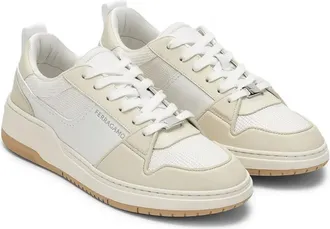 Ferragamo Panelled Leather Sneakers - White