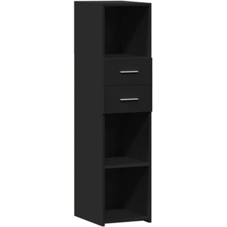 vidaXL Aparador alto madera de ingeniería negro 30x42,5x124 cm Vidaxl