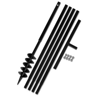vidaXL Taladro De Tierra Con Mango 100 Mm Con Tubo De Extensi&oacute;n 5 M Acero Vidaxl