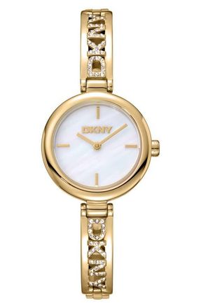 DKNY L 115-2 Bracelet Watch in White/Gold at Nordstrom