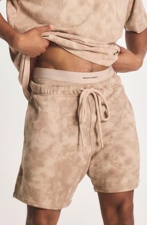 Savage x Fenty Fleece Shorts in Blanc Brown Diffused Camo at Nordstrom, Size Xx-Large