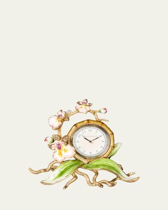 Jay Strongwater Orchid Clock